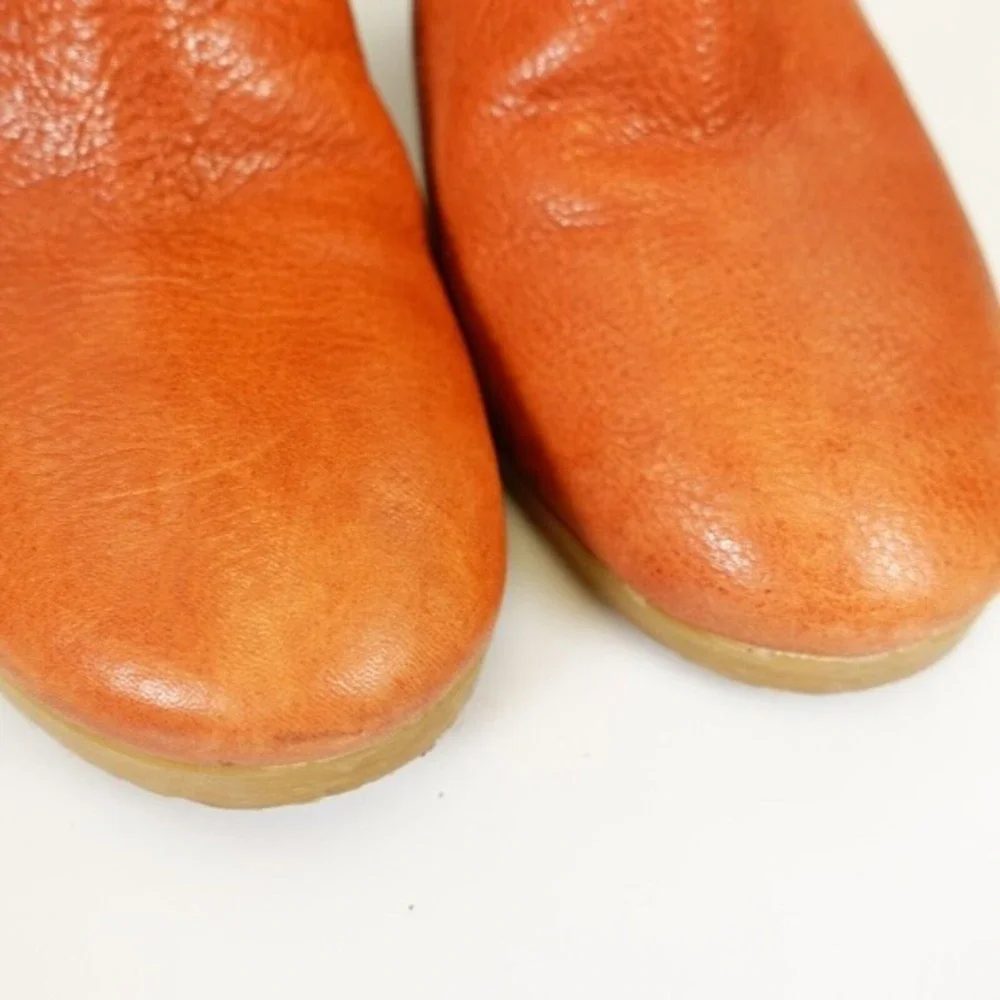 Y2K J Crew Womens Wedge Boots‎ 8.5 Brown Western Boho Indie Leather Booties